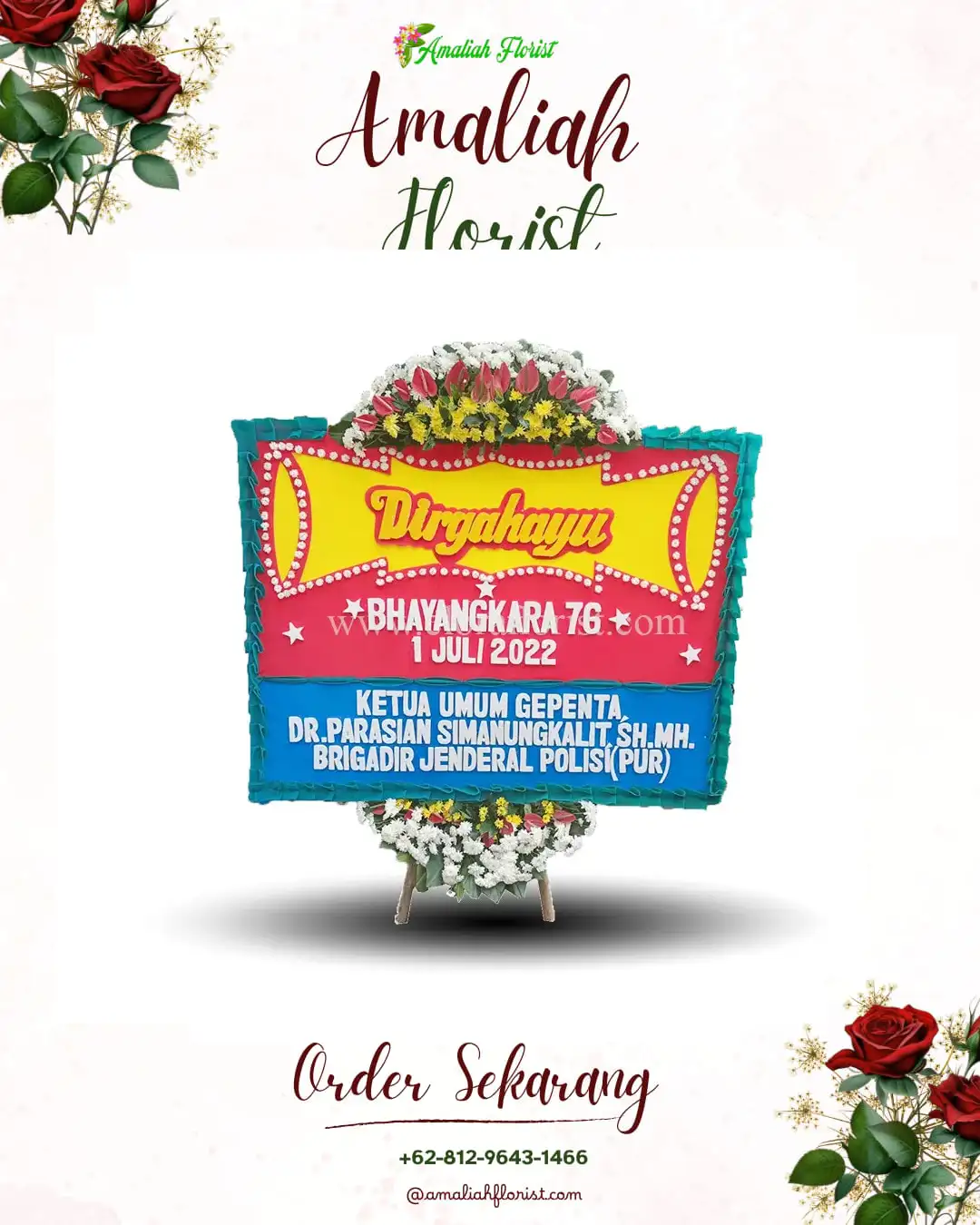 Papan Bunga HUT Ulang Tahun Kalinyamatan
